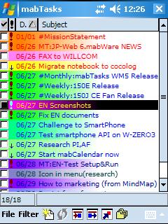 mabTasks main Screen Shot
