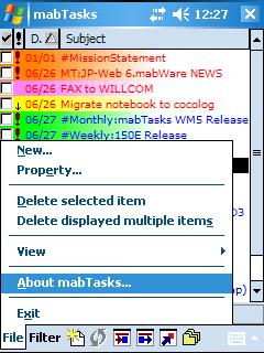 [File]-[About mabTasks...]